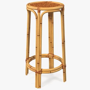 Bamboo Backless Counter Stool