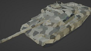 3D Tank Challenger White model