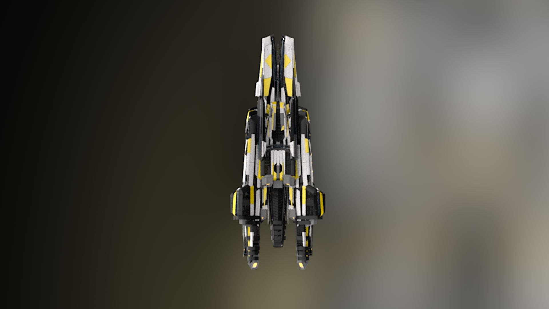 Lowpoly Sci Fi Spaceship Space Craft Air Vehicle 06 3D model ...