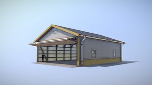 Airfield Hangar 12m Vr1 YELLOW model