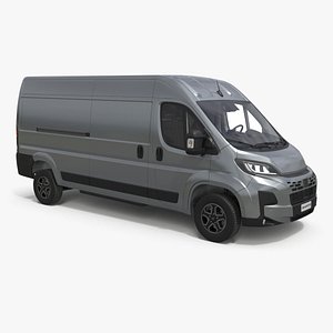 Gray Fiat Ducato 2025 Medium Van 3D