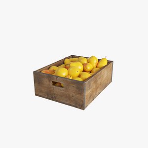3D model pear fruit crate