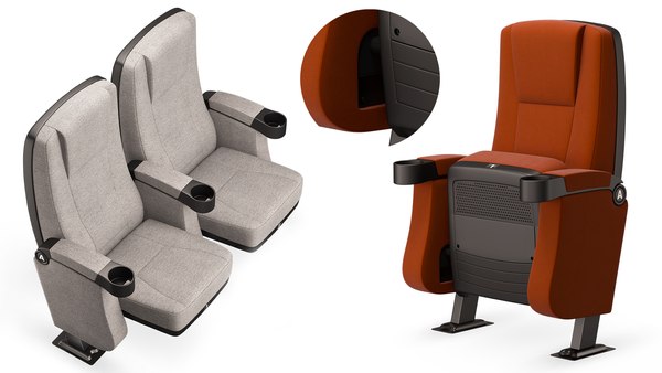 3D Cinema Chair 01 Max Vray model TurboSquid 2050819