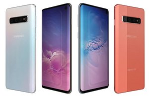 3D Samsung Galaxy S10 All Colors Low Poly
