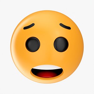 3D Emoji 070 Feared model