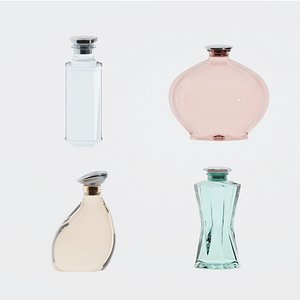 3D Perfume bottle pack plus scene