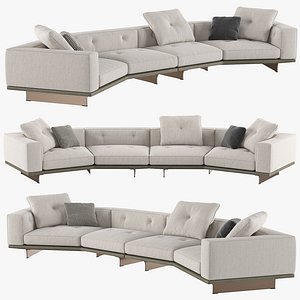 3D Inclined Sofa Dylan