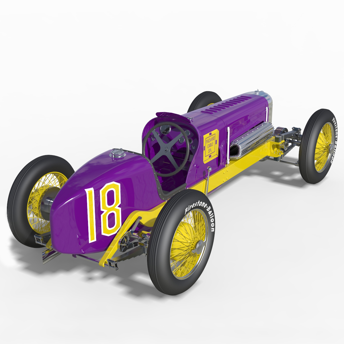 miller racing car 91 3d obj