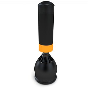 3D Free Standing Punch Bag black