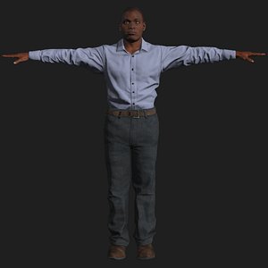 3D american business man casual
