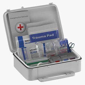 3D model First Aid Kit Open and Closed