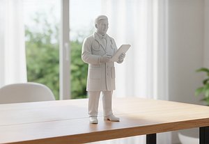 3D Doctor with Clipboard 3D Printable 3D print model model