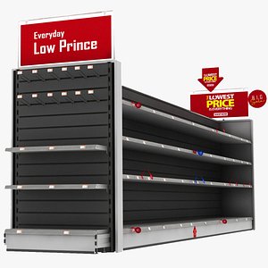 3D Supermarket Rack model