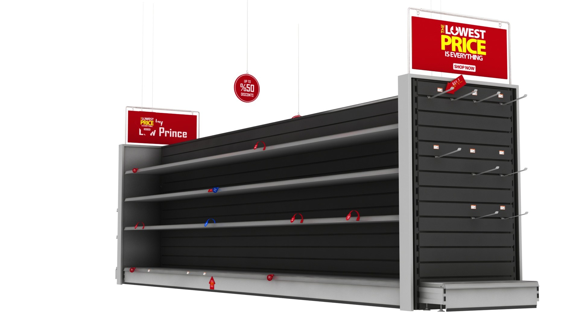 3D Supermarket Rack Model - TurboSquid 2322508
