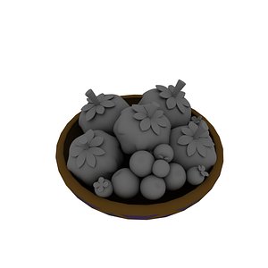 3D fruits bowl