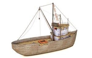 Fishing boat lowpoly