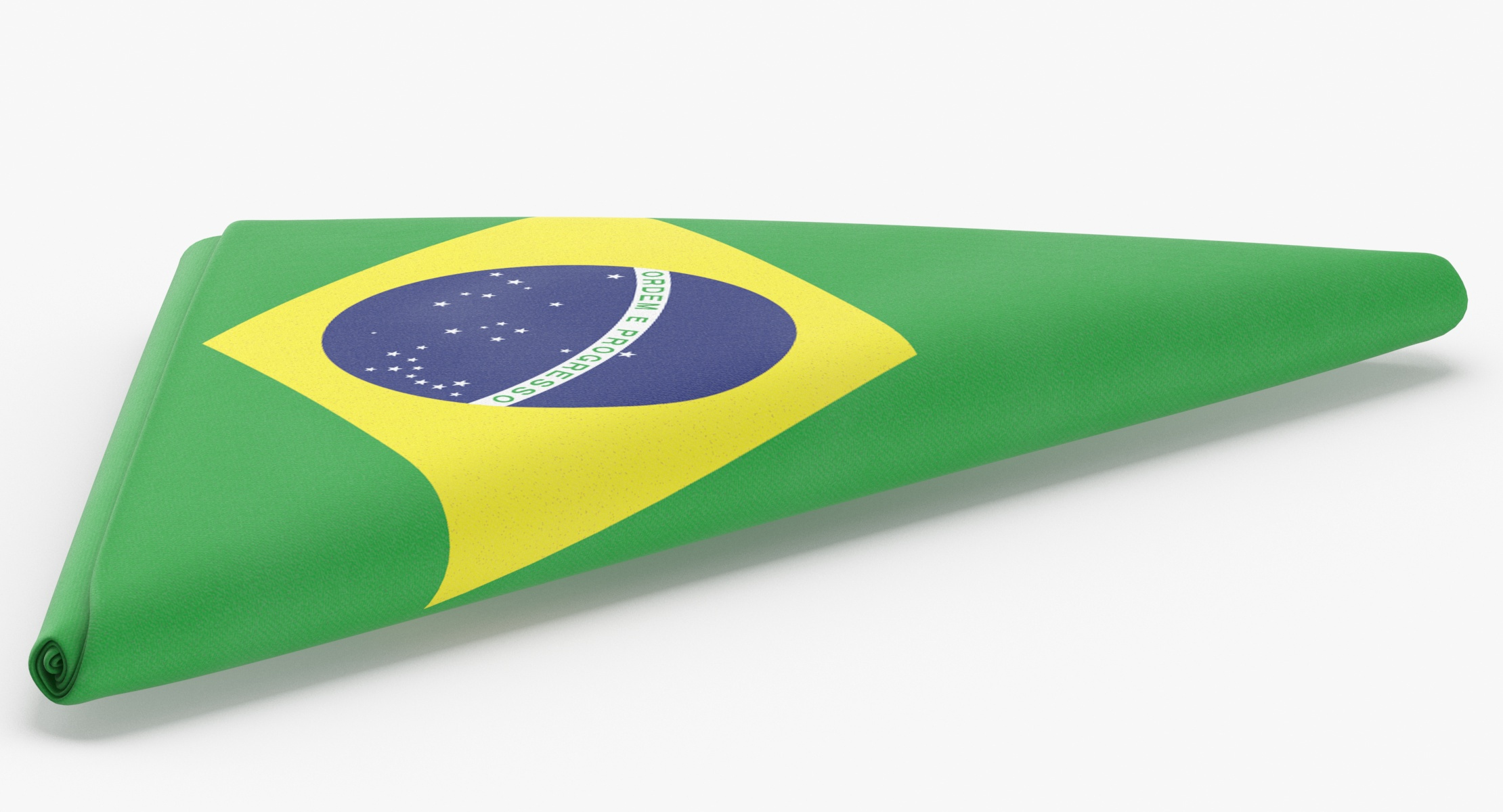 3D flag folded triangle brazil model - TurboSquid 1577401
