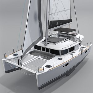 3D Catamaran LAGOON 450-F flybridge