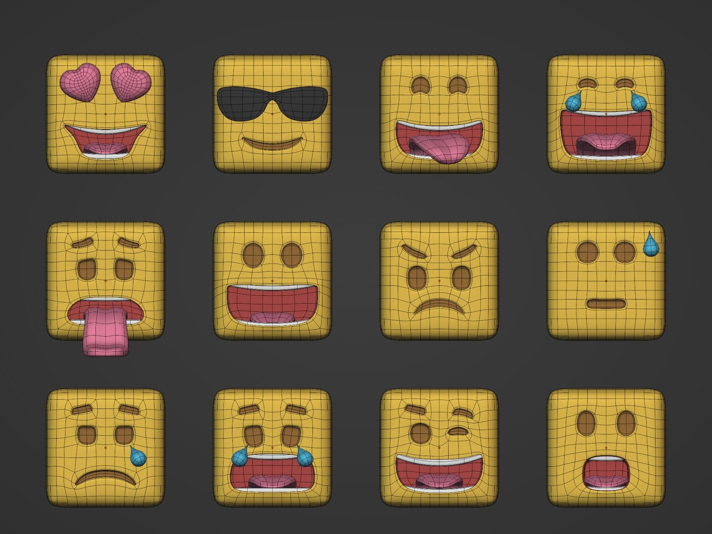 Smileys Pack 3D Model - TurboSquid 1849470