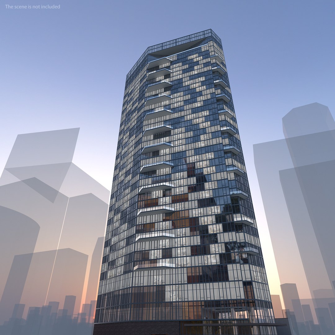 Summit NYC Building Night 3D model preview