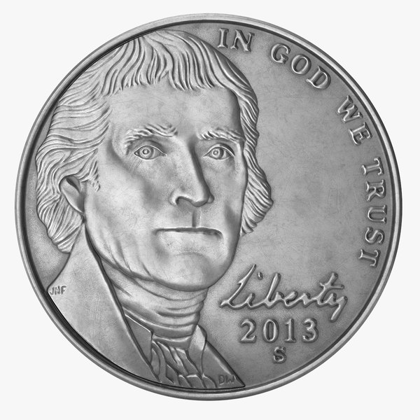 3d max nickel coin