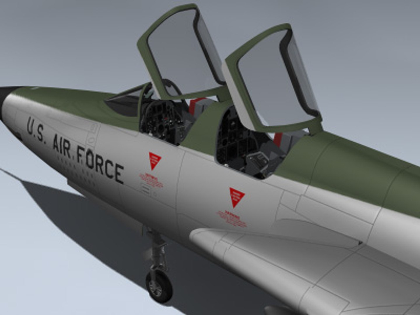 f-105f thunderchief 3d max