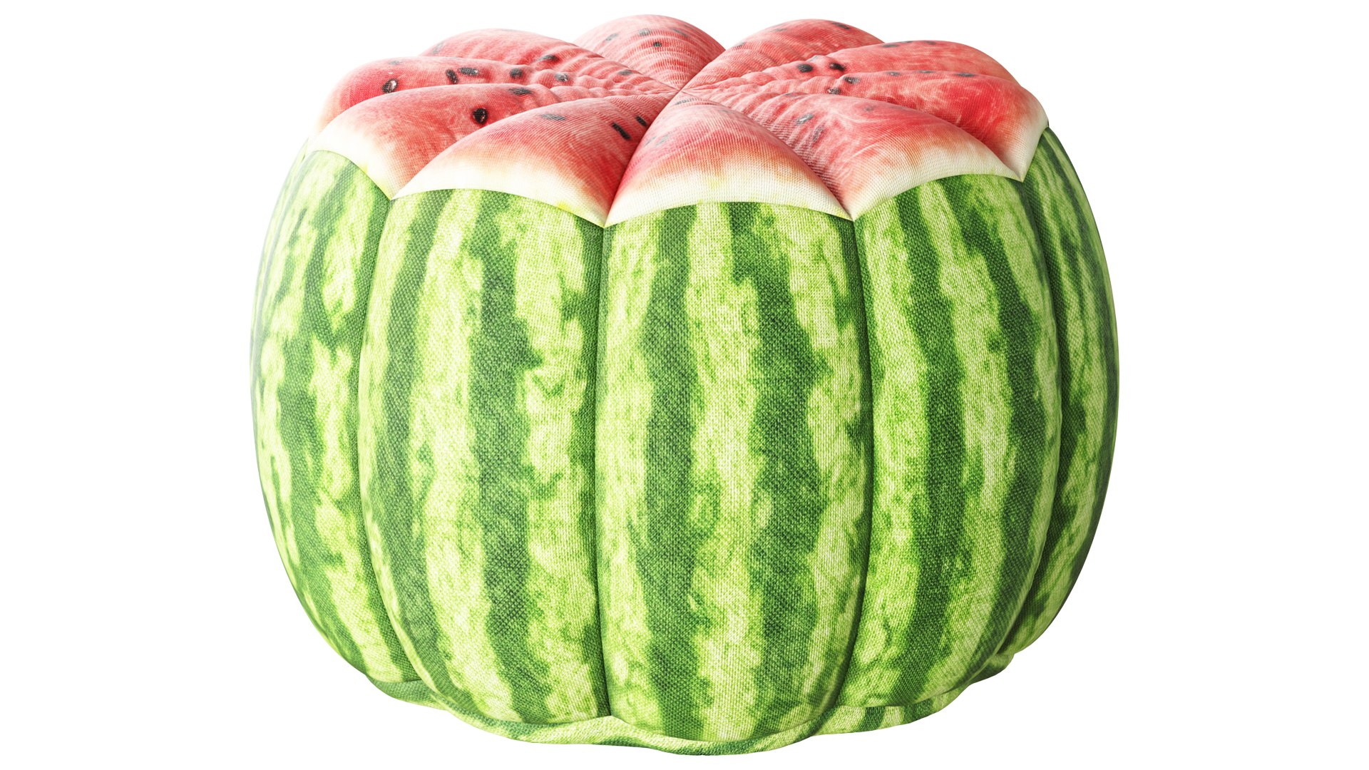 Soft watermelon pouf model https://p.turbosquid.com/ts-thumb/Ns/tTK7p8/PT/v_02/jpg/1783381569/1920x1080/fit_q87/b806b51910d31e0b58e05a09f554e86b0b412ead/v_02.jpg