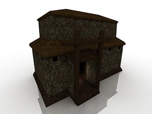 low polygon fantasy house
