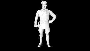 3D war hero generals model