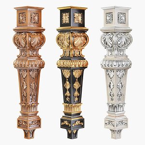 3D Classic leg 037 model