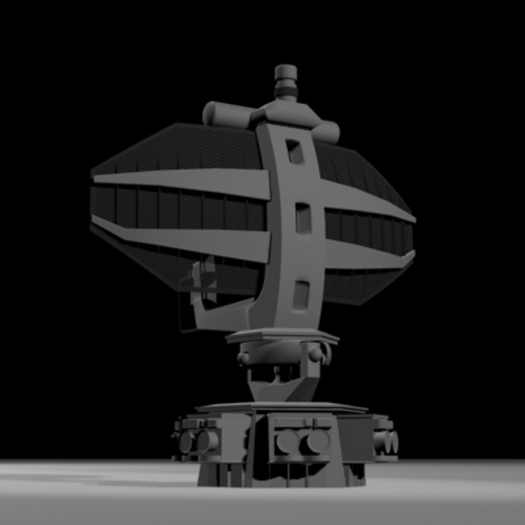 medium range radar 3d model