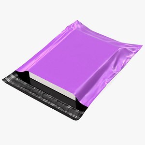3D Poly Mailer Plastic Bag Pink Open
