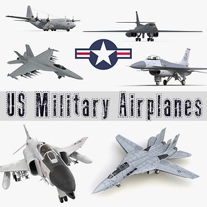 3D military airplanes