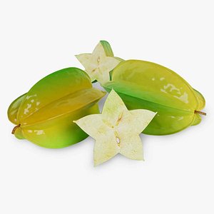 3D Star Fruit Or Carambola Fruit 3d