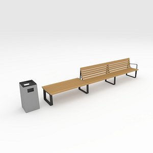 3D Bench Park 52