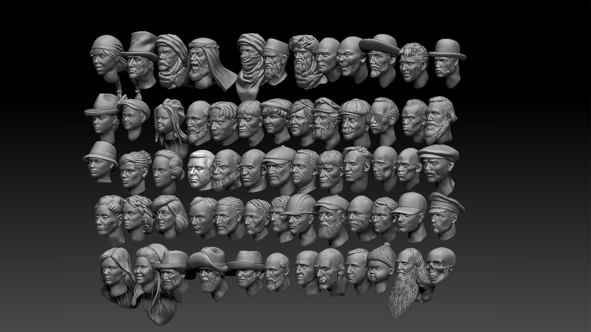 Heads 3D Model - TurboSquid 2012927