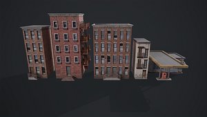 Pack of old houses