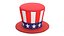 Patriotic American Top Hat