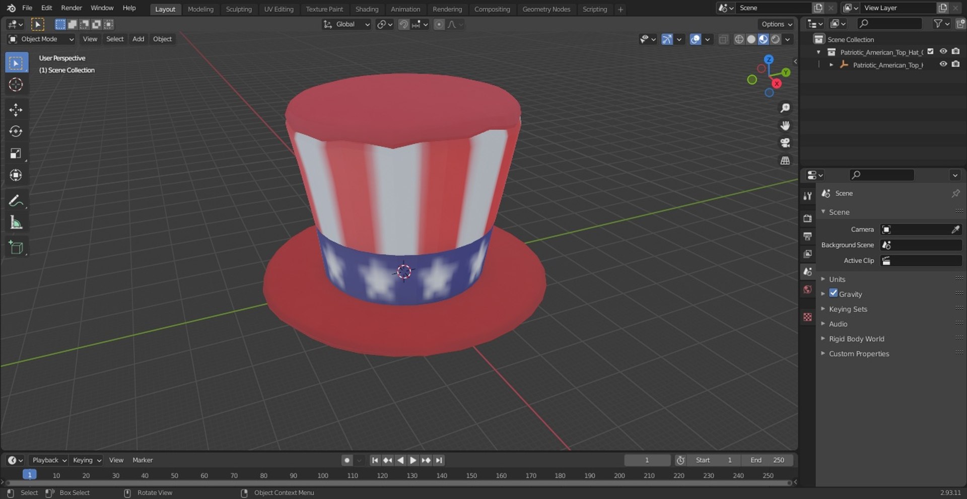 Patriotic American Top Hat 3D model https://p.turbosquid.com/ts-thumb/Nt/H2U8wz/Lm/patrioticamericantophatvray3dmodel019/jpg/1669926286/1920x1080/fit_q87/113bd09fb5f305fb58b82e7938ad5aabb5be8e15/patrioticamericantophatvray3dmodel019.jpg
