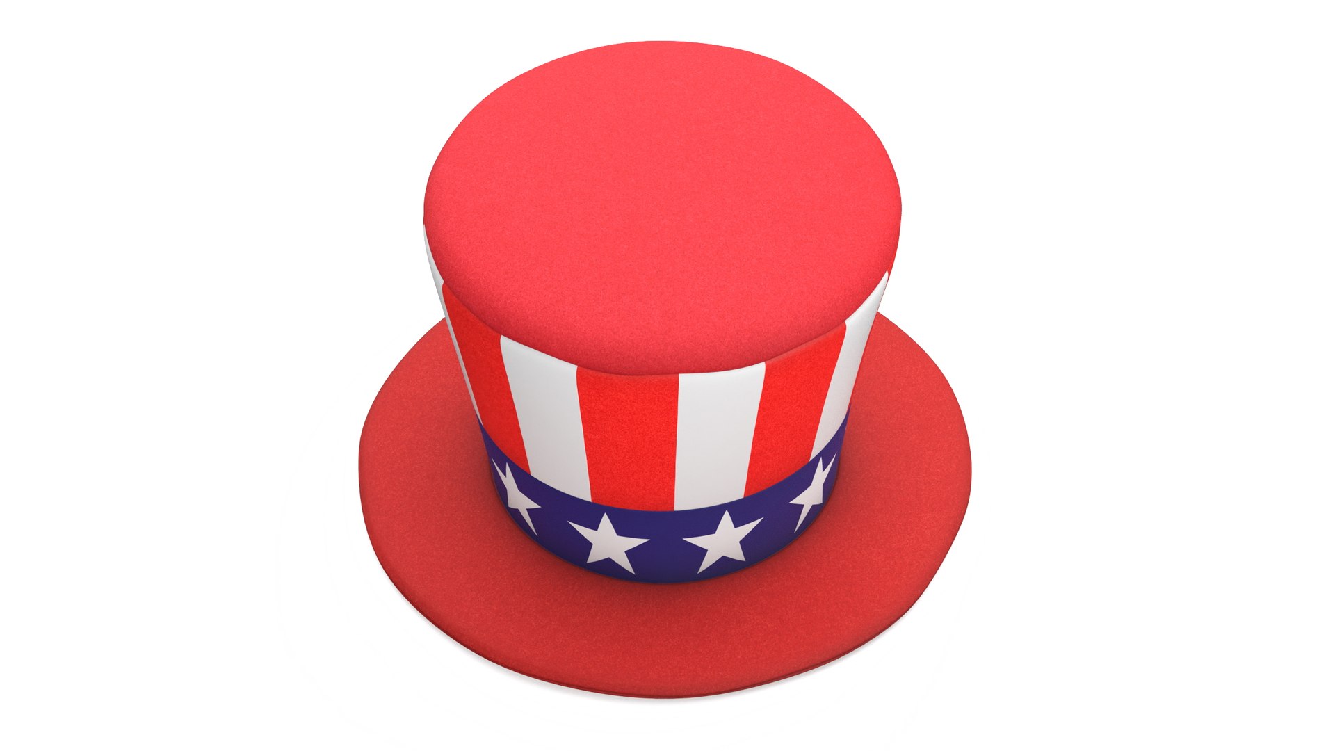 Patriotic American Top Hat 3D model https://p.turbosquid.com/ts-thumb/Nt/H2U8wz/Zb/patrioticamericantophatvray3dmodel005/jpg/1669926232/1920x1080/fit_q87/21492af9ba3d4cdd975231a6a3ff9438ad0c2e66/patrioticamericantophatvray3dmodel005.jpg