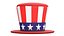 Patriotic American Top Hat