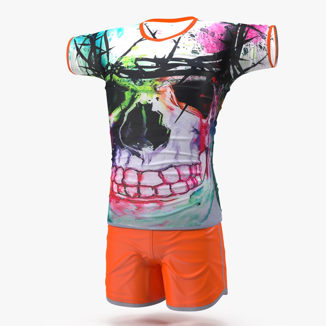 Teenage Boy Swimwear 3D model preview