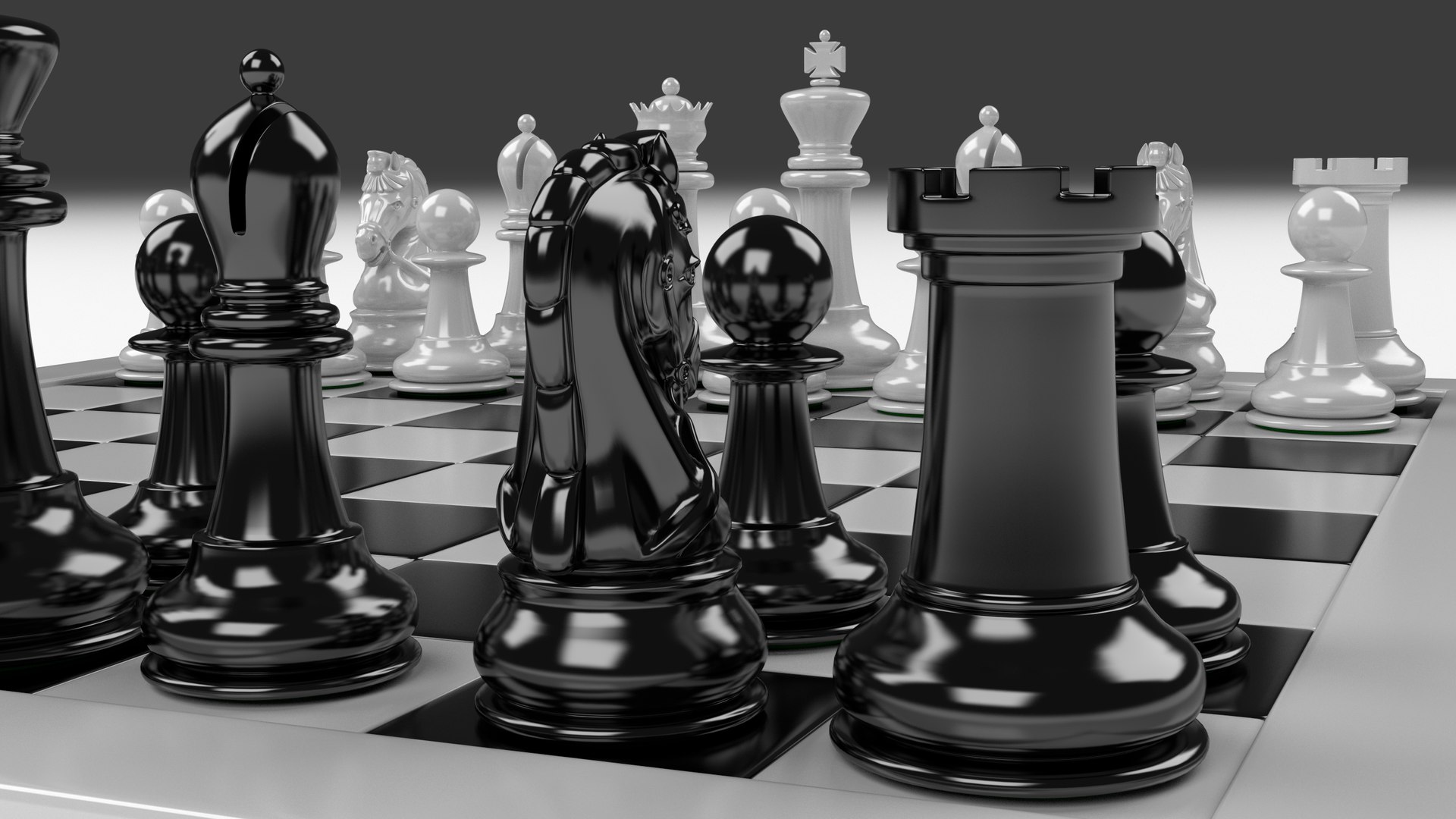 Pawns Chess Board 3ds