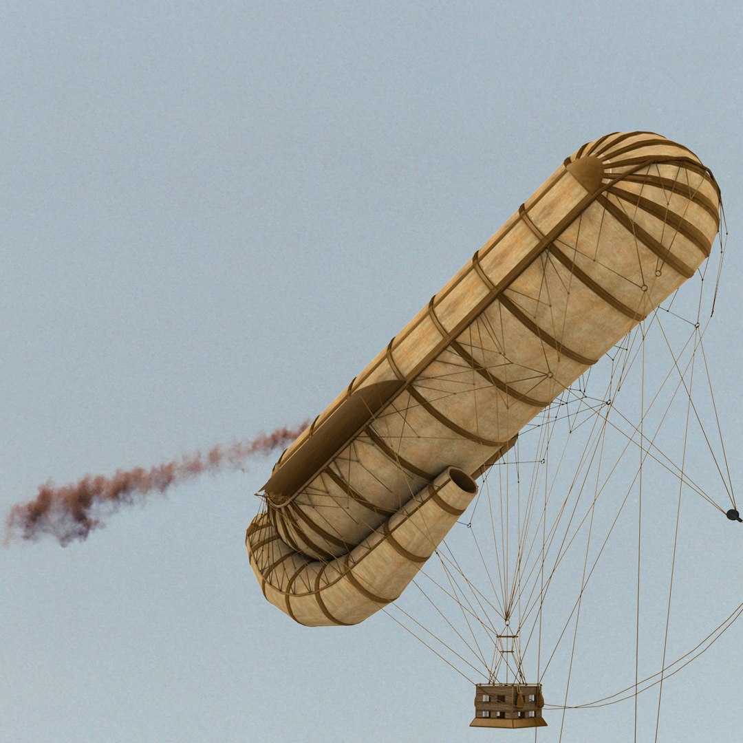 Military German Observation Balloon 3d Model