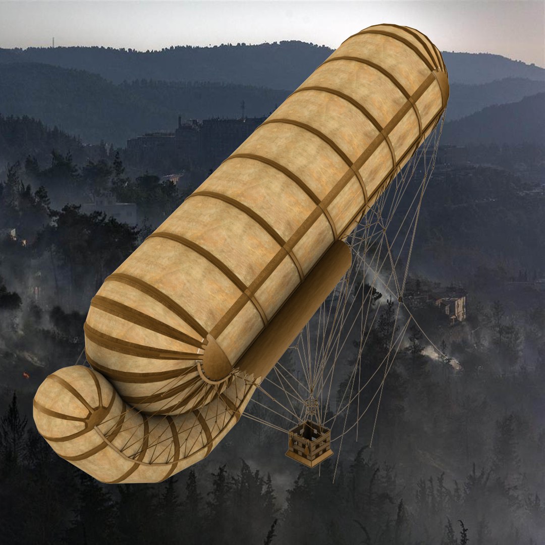 Military German Observation Balloon 3d Model