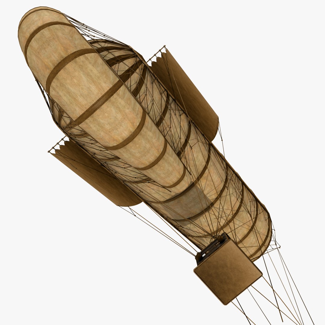 military german observation balloon 3d model