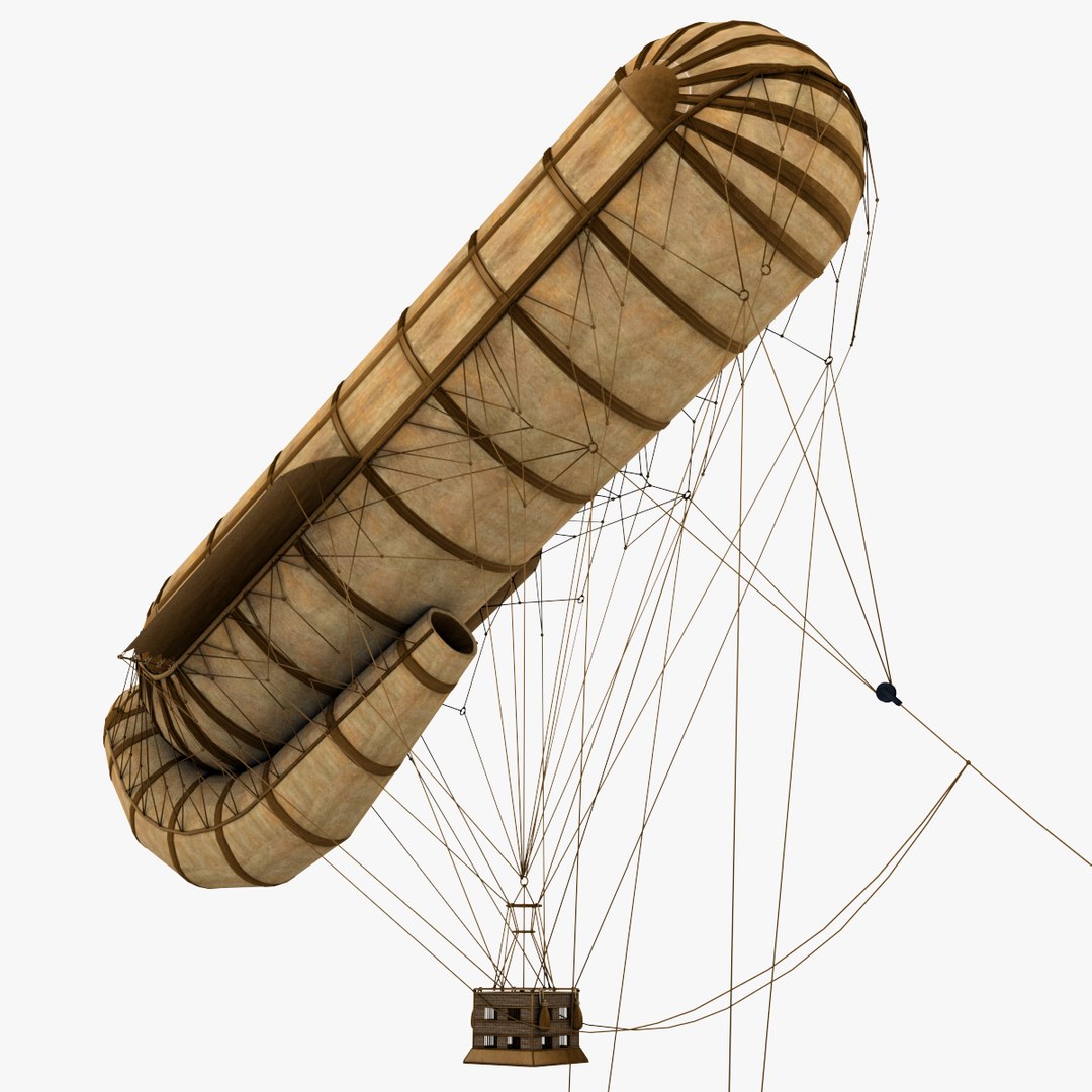 military german observation balloon 3d model