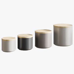 3D realistic silo canisters model