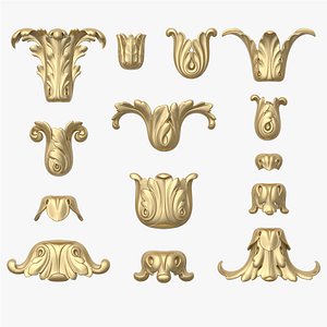 Acanthus Vertical Leaves Collection model