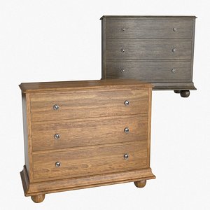 3 Drawer Dresser 3D model